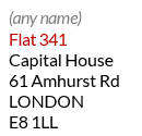 Example of a virtual residential mailbox ID address
